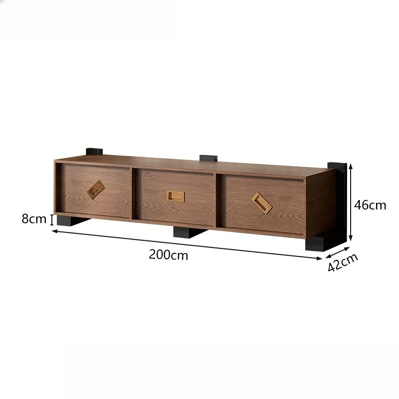 Wabi Sandy Wind Solid Wood Home TV Cabinet, High-end Ash Wood Locker