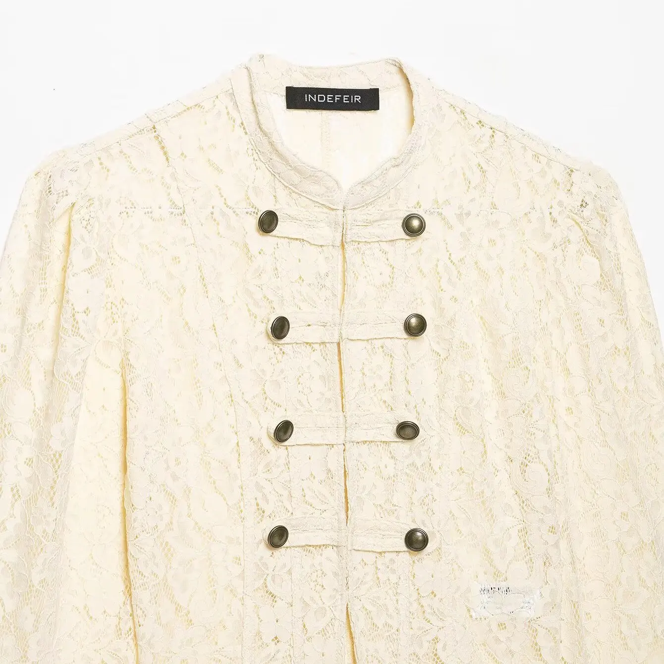 Fashionable Lace Rope Knot Decorated Jacket ZR Summer New Arrival Women's Standard Fit Polyester Long Sleeve Coat 5063803