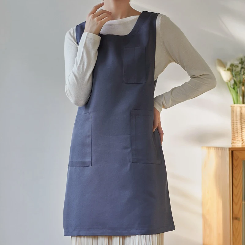 

New Fashion Kitchen Apron Chefs Barbecues Bars Cafes Beauty And Nail Studio Waterproof And Anti Fouling Household Supplies Apron