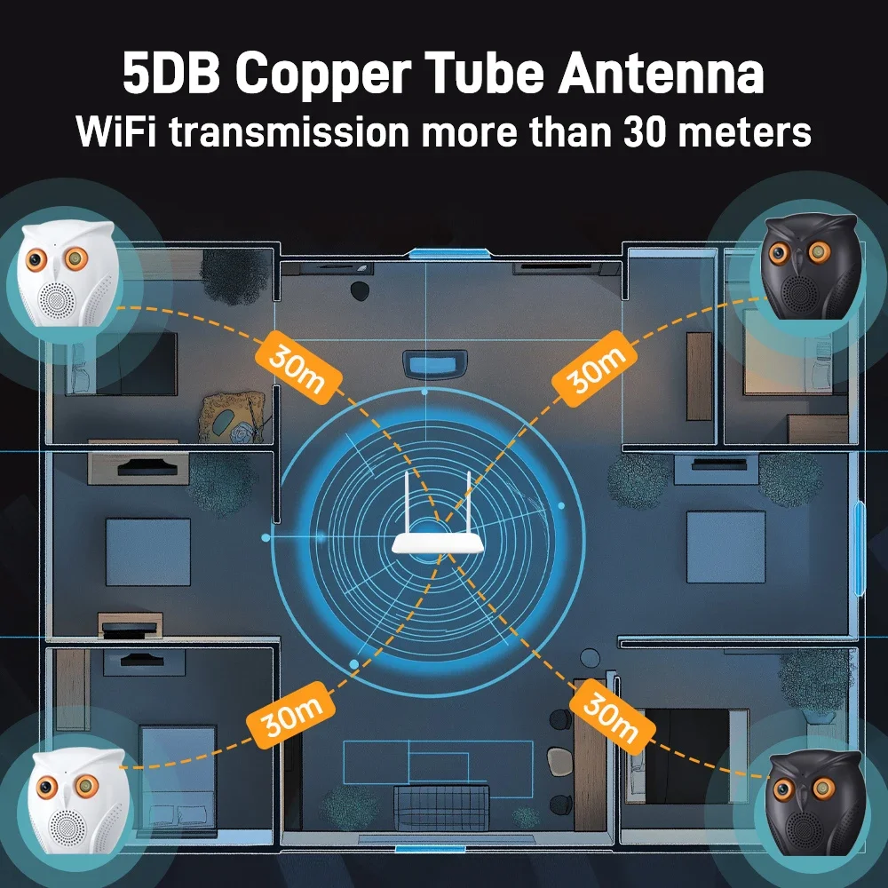 كاميرا ICSEE WiFi بدقة 3 ميجابكسل لأمن المنزل 120 °   زاوية واسعة سمّاعات بلوتوث اتجاهين الاتصال الداخلي للرؤية الليلية كاميرات مراقبة الفيديو