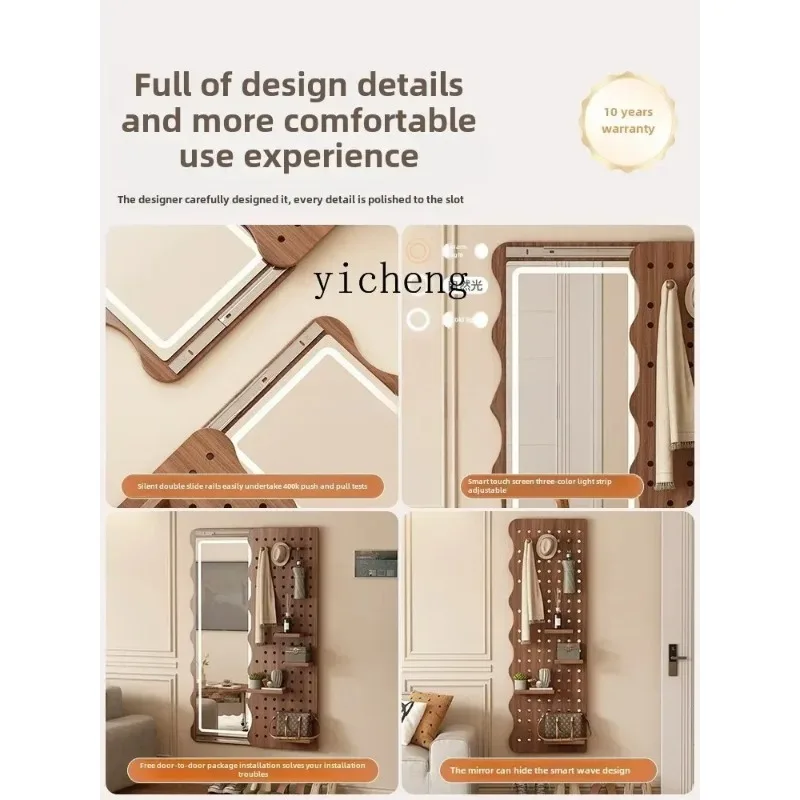 JZ-8  Push-pull Invisible Full-length Mirror Full-body Home Wall Mirror Can Block The Living Room Entrance Entrance Mirror
