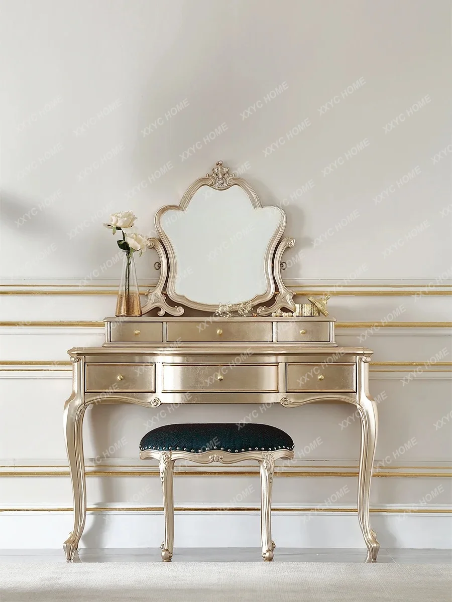 L light luxury solid wood with pumping dresser -style villa large flat cloakroom master bedroom dressing table