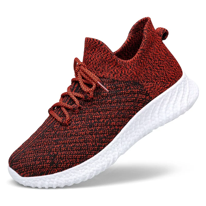 Low Top Casual Shoes Summer Outdoor Men Sneakers Breathable Sock Shoes Lightweight Soft Sole Cushioning Mesh Lace Up Size 39-46