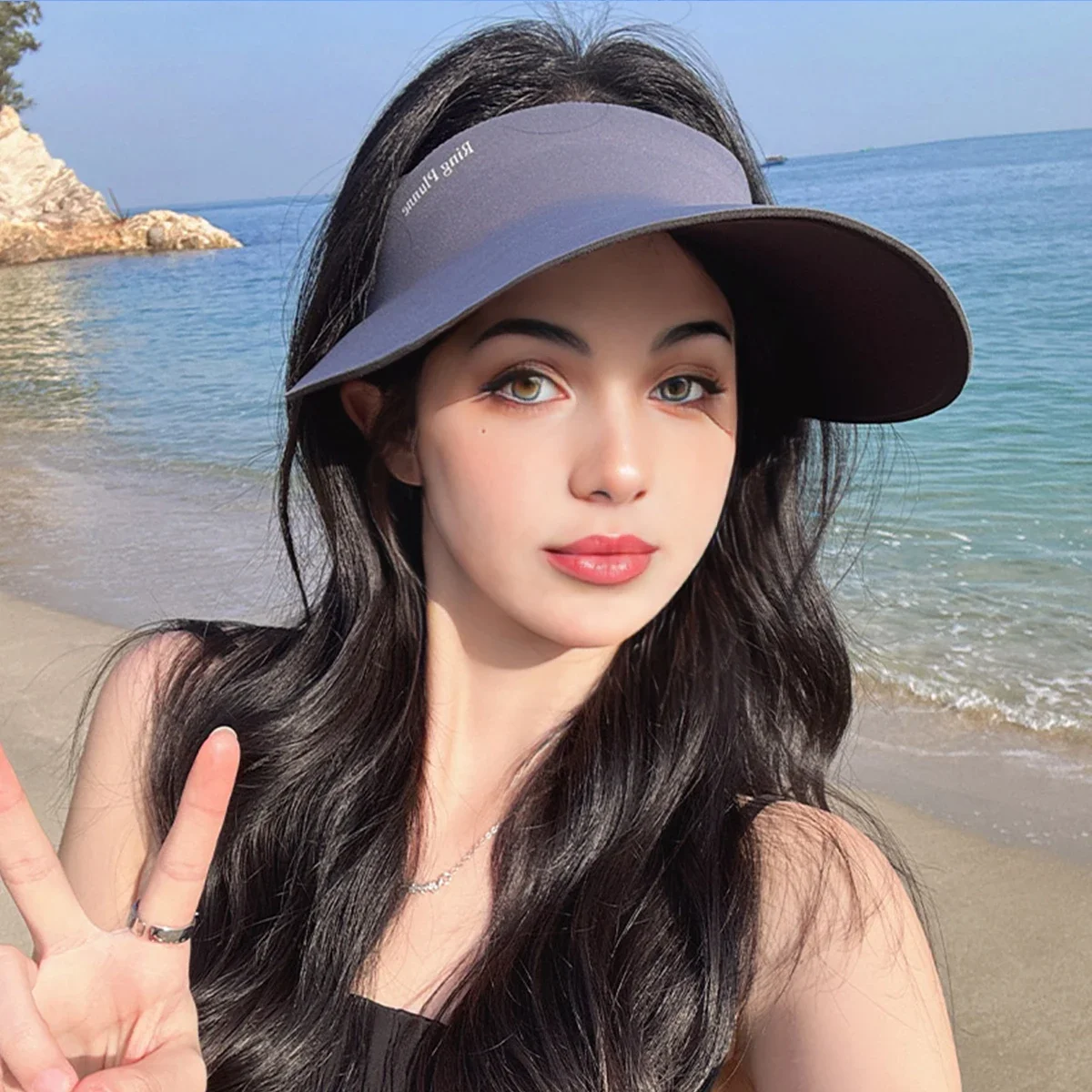 

1 summer unisex sunshade hat with adjustable large size, casual golf beach hat