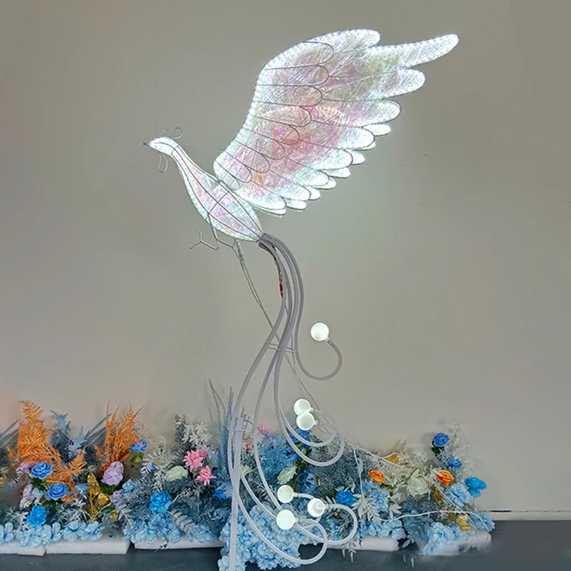 BERTH  Modern Phoenix Wedding Lantern Area Props Street Lamp LED Stage lighting Festival Atmosphere Background Decoration
