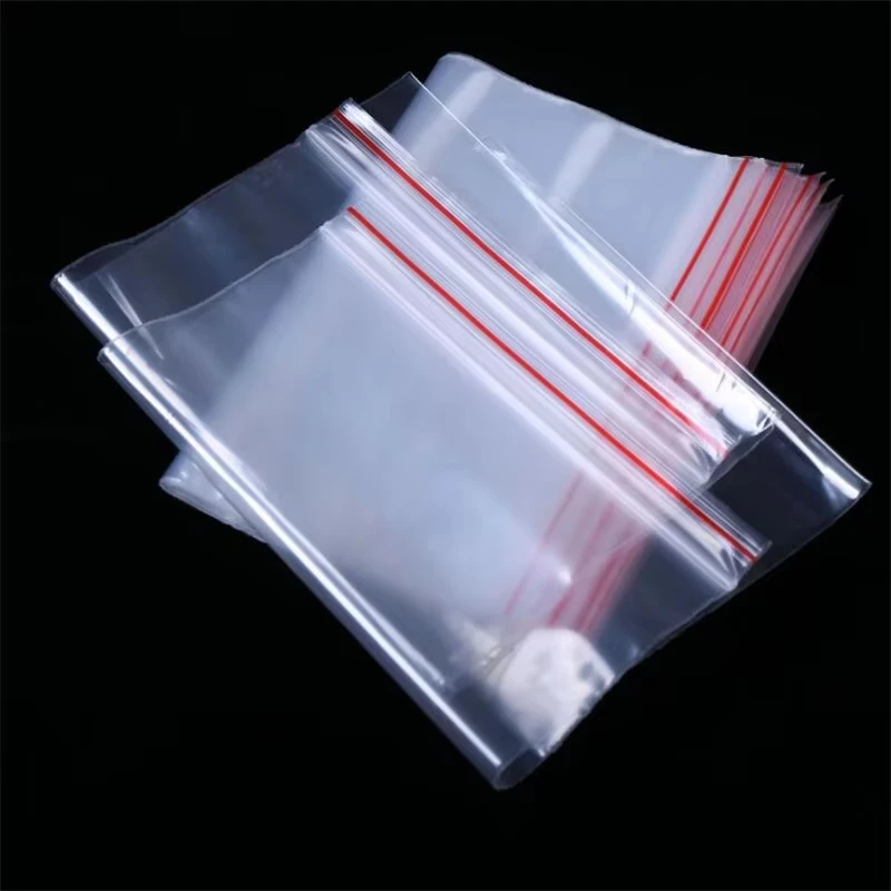 Selbstverschließbare durchsichtige Polybeutel mit Reißverschluss verstärkte wiederverschließbare Plastikbeutel zur Aufbewahrung von Schmuck Lebensmitteln Tabletten Medikamenten kleinem Zubehör luftdichte Verpackung Fri – Detail 6