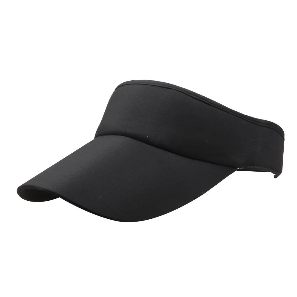 

Black Unisex Summer Adjustable Sun Visor Breathable Lightweight Outdoor Sports Size for Golf Hiking Tennis Beach