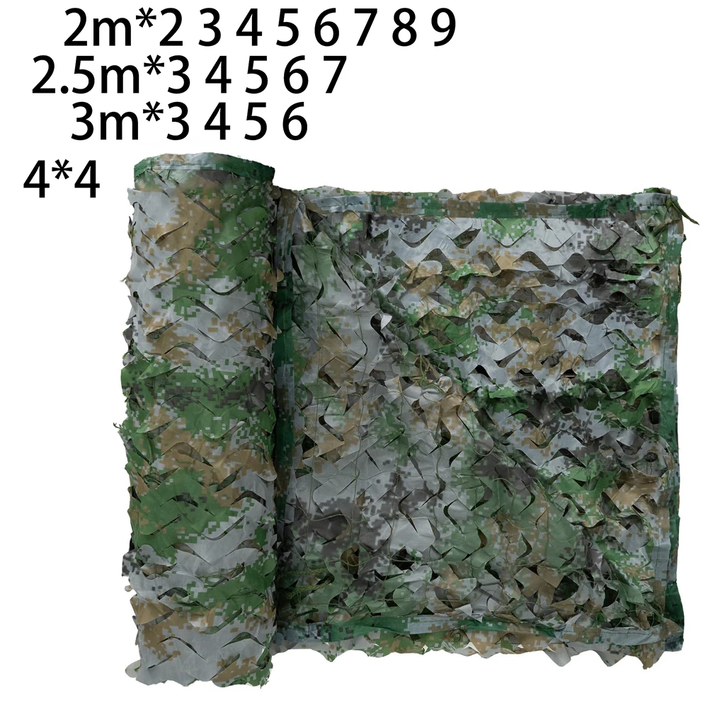 

Camouflage Net 2m*2 3 5 6 7 8 2.5m 3x3 4x4 Camo Netting Woodland Hunting Camping Cover Sun Shade Sail Garden Tent Shelter Party