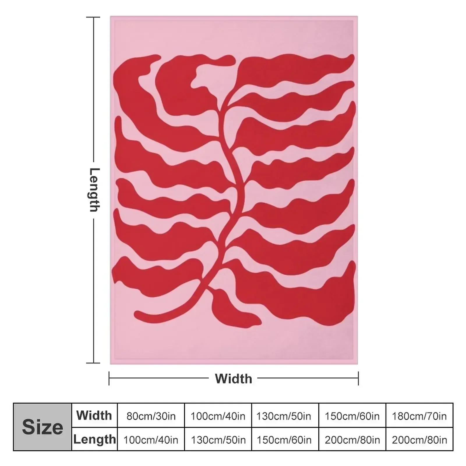 Wild Ferns: Wine Edition Art Print Mid-Century Edition Throw Blanket couch cozy soft plush fuzzy picnic outdoor blanket