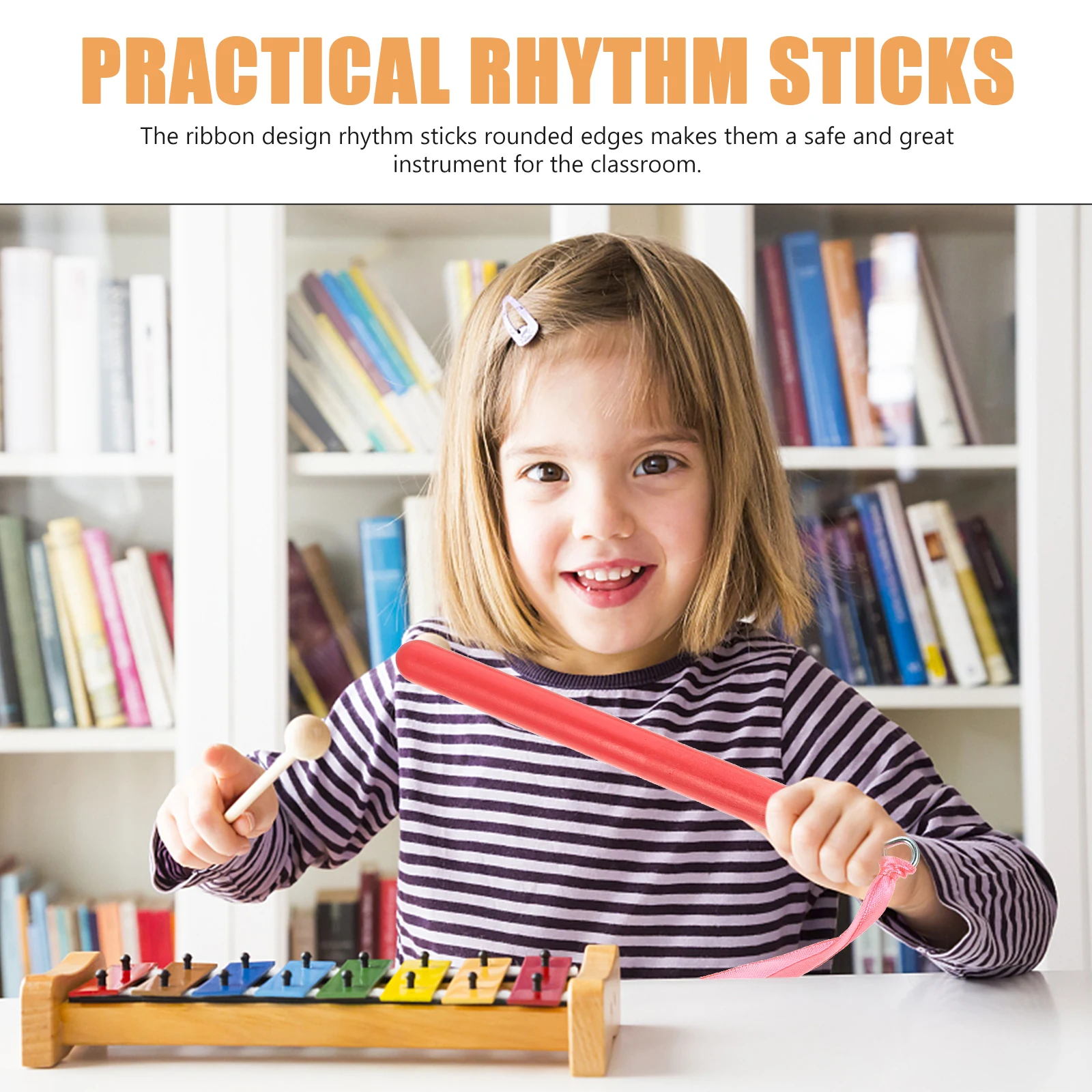 

Colorful Beat Sticks 2 Pairs Rounded Edge Rhythm Rods For Kids Classroom Educational Musical Instruments Toddler Music