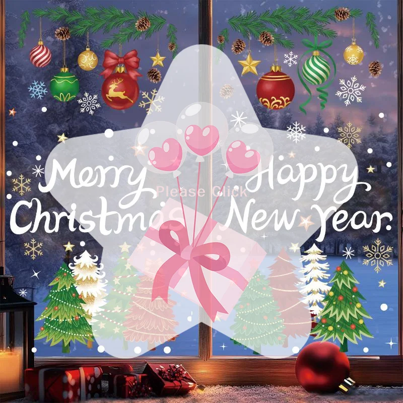 Christmas Window Clings Self Adhesive Removable Cute Xmas Elf Patterns for Home Classroom Holiday Party Decor