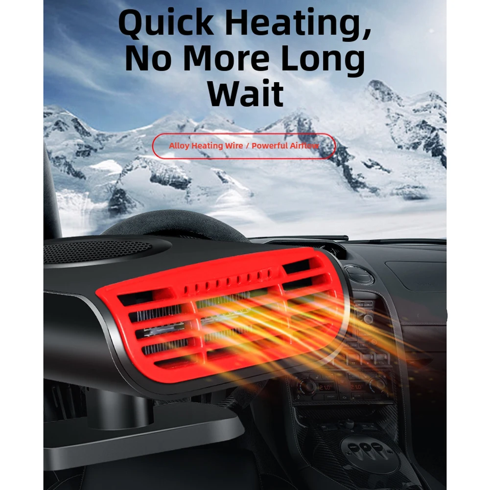 

Многофункциональный портативный автомобильный обогреватель 150 Вт для размораживания и запотевания лобовых стекол, подходит для внедорожников, внедорожников, седанов и грузовиков