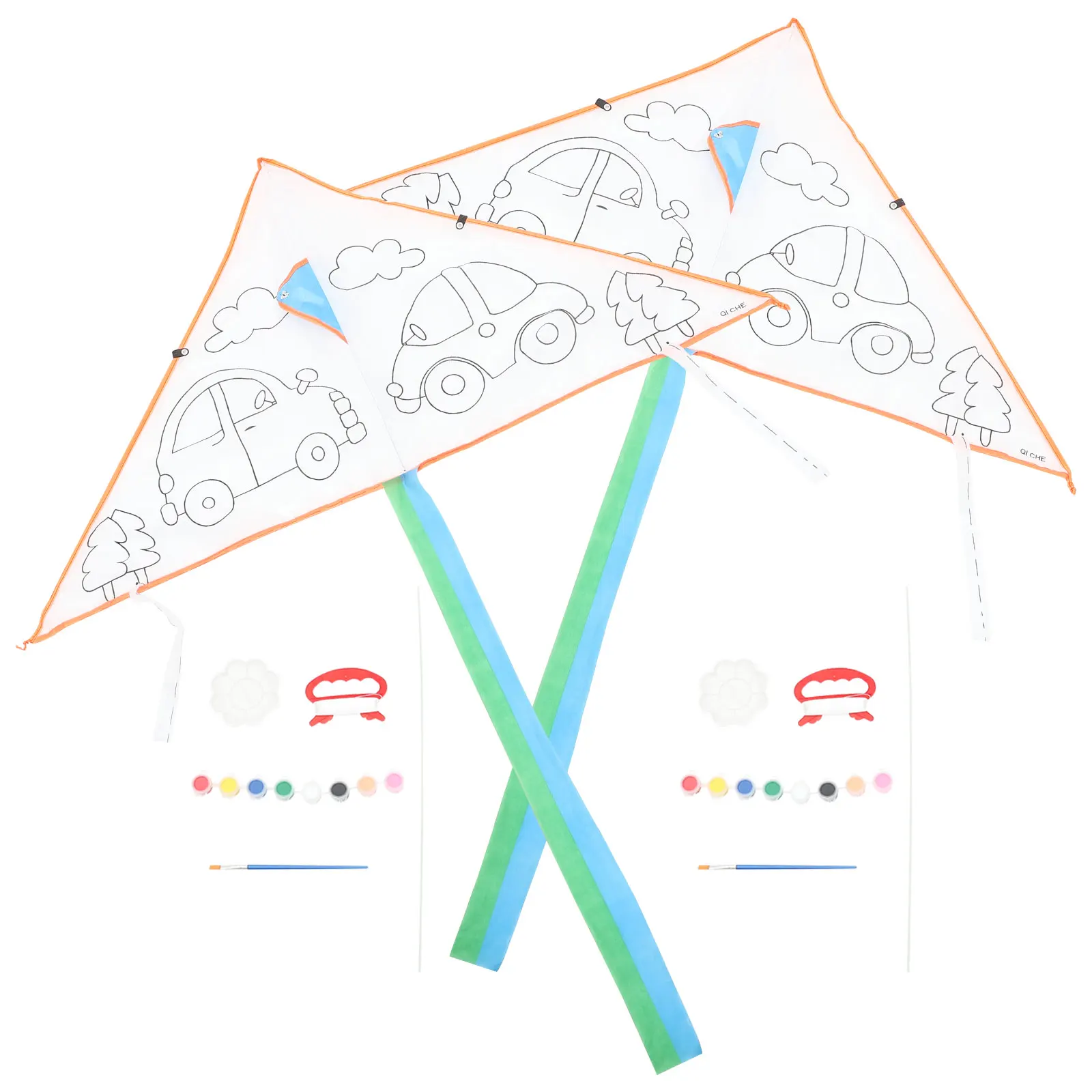 مجموعتان من هدايا الأطفال DIY لعبة تلوين اللوحة الفارغة المرسومة يدويًا لتزيين الوالدين والطفل