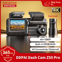 2025 DDPAI Z50 Pro 4K Dash Cam with 4G Connectivity NightVIS 5GHz WiFi GPS ADAS 24H Parking Car DVR Support Rear Cam