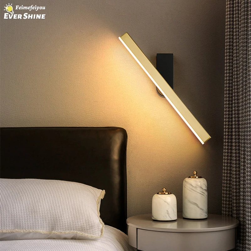 LED Wall Light Sconces Interior Lighting Home Decoration Living Room Bedroom Bedside Study Corridor Rotatable Nordic Wall Lamp