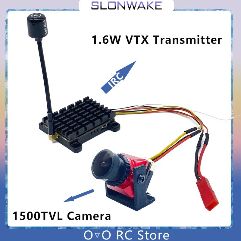 FPV 5.8G 48CH Image Transmission 1.6W Adjustable VTX With  2.1mm 1500TVL B19 Camera  2-4S Power RC Quadcopter FPV Racing Drone