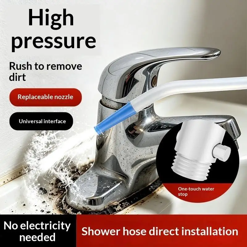 Leakproof High Pressure Toilet Cleaning Nozzle 1Pcs Elongated Curved Shower Sprayer for Adult Personal Hygiene