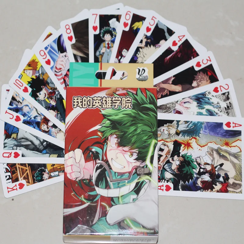 

Anime My Hero Academia Deku Todoroki Shoto Poker Cards Bakugou Katsuki Cartoon Accessories