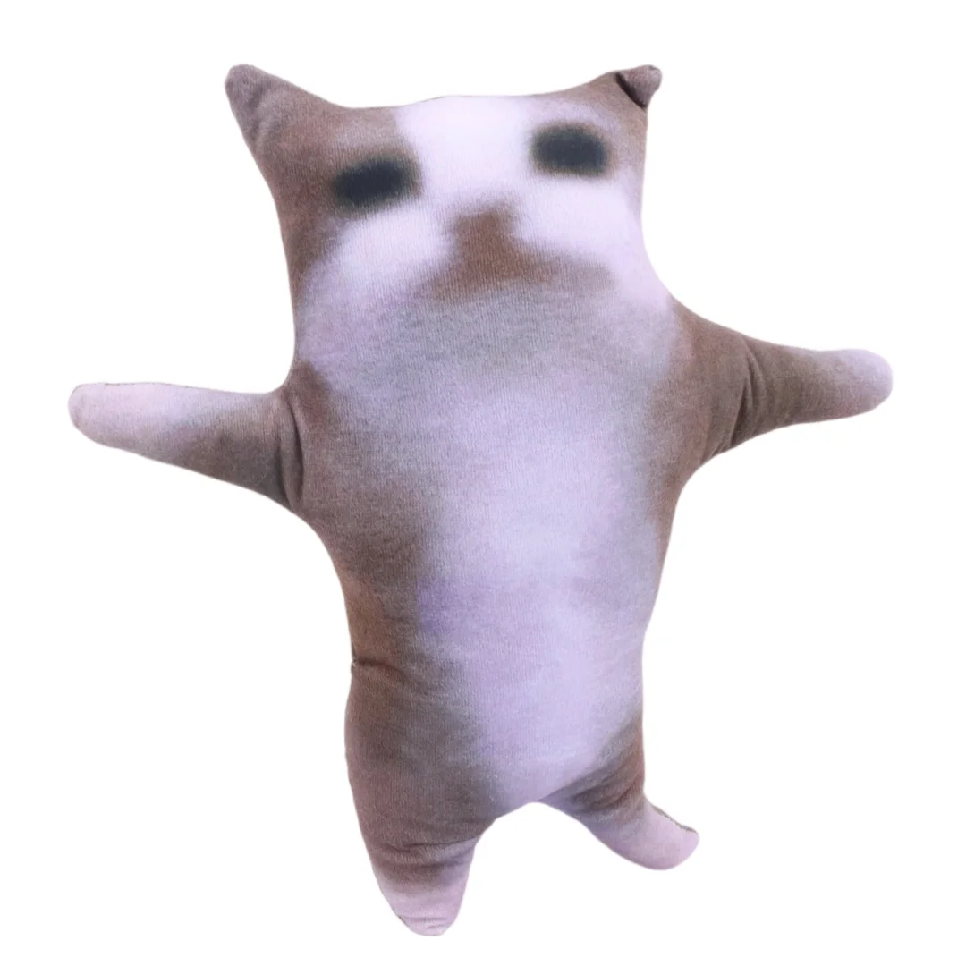 Cute Happy Cat Plush Toy Interactive Stuffed Animal Cat Doll Movie Character Soft Plushie Birthday Xmas Gift for Kids Home Decor