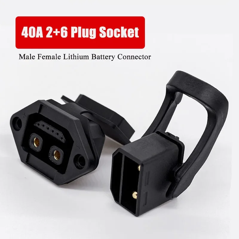 40A 2+6 Charging Plug Socket Electric Vehicle Battery Exchange Cabinet Dedicated Plug High Current 6+2 Lithium Battery Connector