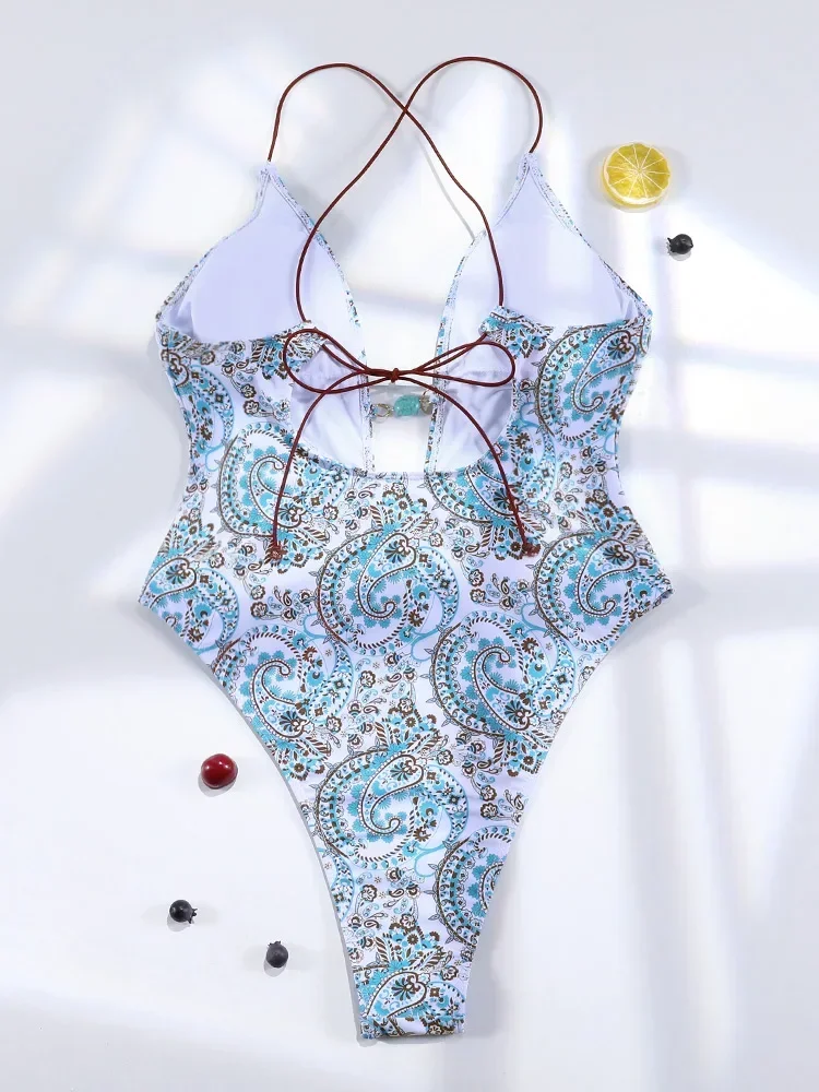 ZRTAK 여성 수영복 2025 섹시한 원피스 수영복 붕대 수영복 여성 Monokini 수영복 Pleated bikini Beachwear