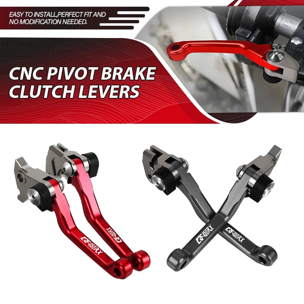 

New CNC Dirt Bike Pivot Foldable Brake Clutch Levers Handlebar Handle Grip For Honda CRF450RX CRF450 RX CRF 450RX 2017-2023 2022