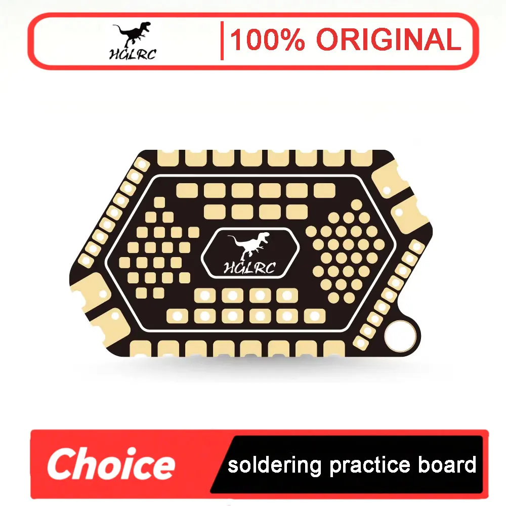HGLRC Soldering Practice Board Double-sided Design Compact Size Full Copper Base PCB for Beginner Training