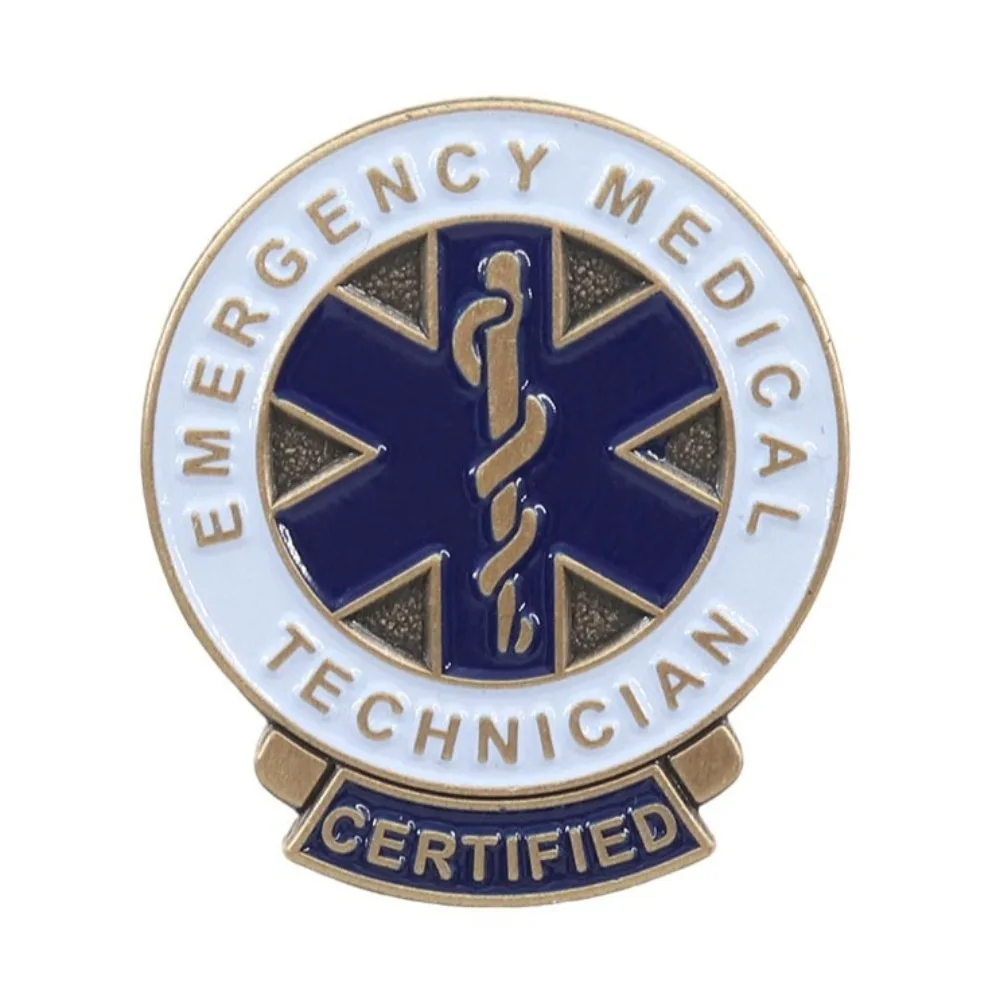 1pc Star of Life Enamel Pin Certified Emergency Medical Alert Badge Brooch Doctor Nurse Present Jewelry Accessories