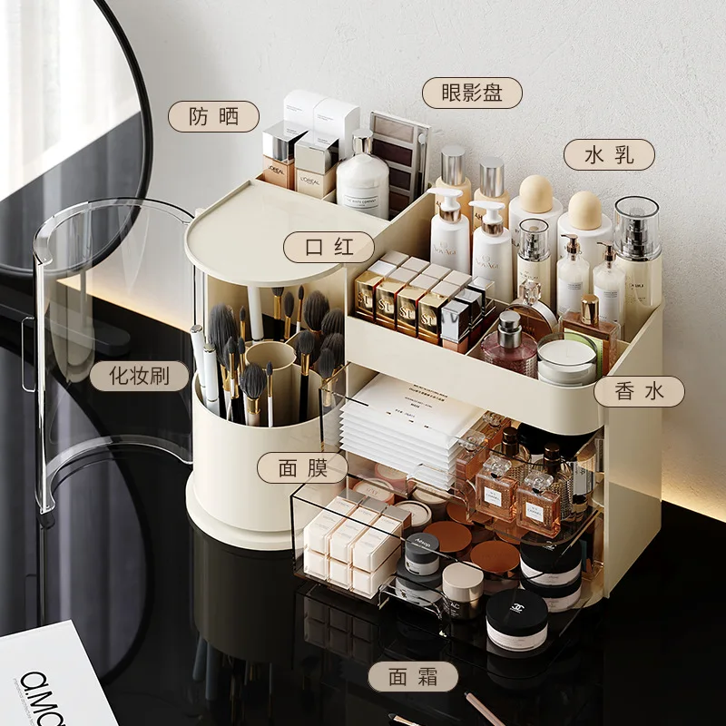 Cosmetics storage box high-value desktop dresser drawer rack