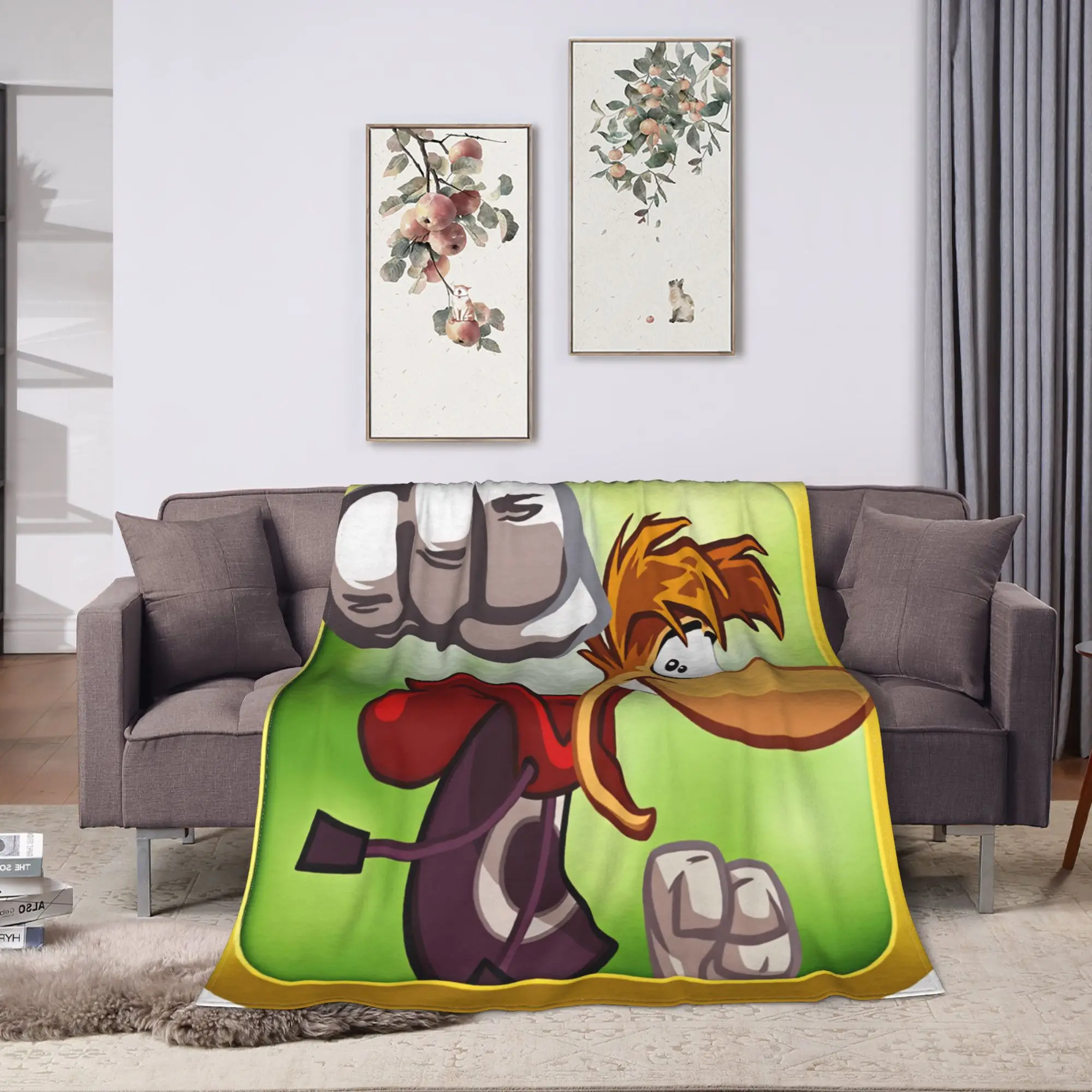Flying fist attack Raymans Blanket Warm Cozy  Throw Blanket Winter Adults Sofa Home Travel Office Bedspread