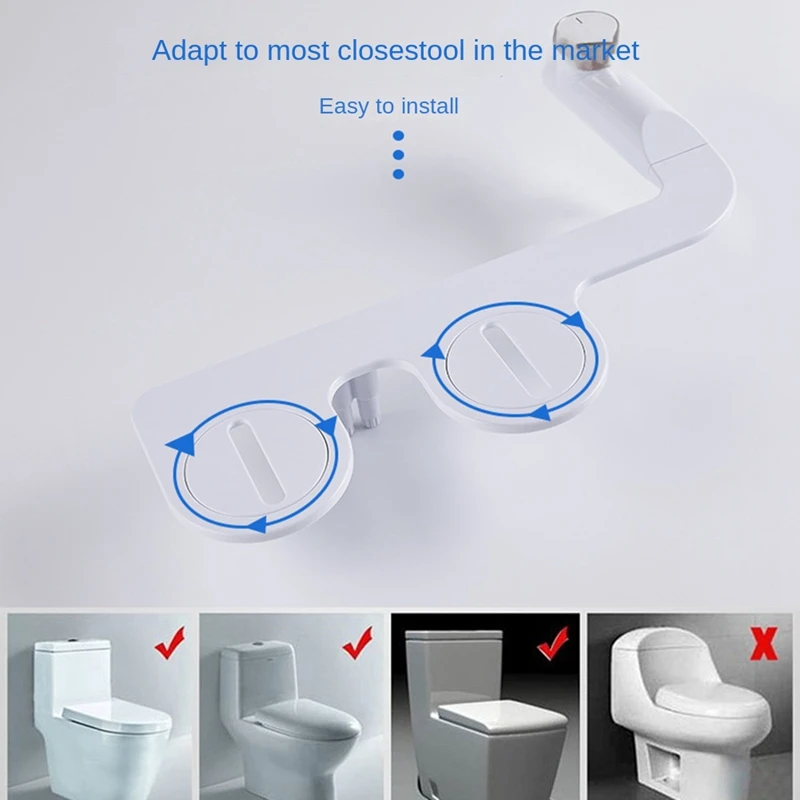 Attacco per Bidet Thinline SL41 per sedili wc ugello regolabile singolo e freddo, connettore per glutei per lavaggio scoreggia wc