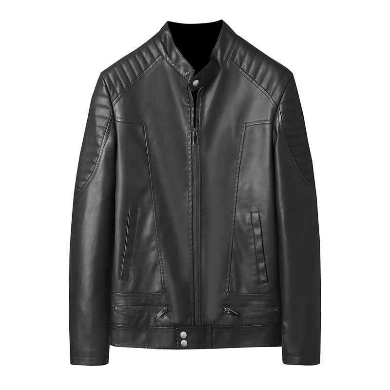 

Men's Autumn and Winter Leather Jacket Men's New Fashion Korean Version Leather Jacket Slim Fit Thin Fashion Motorcycle Clothes