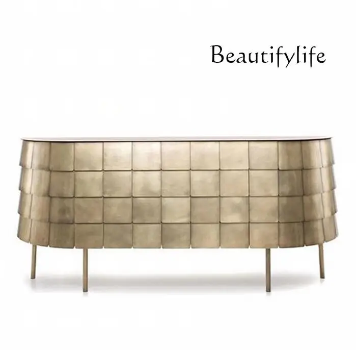 

American Light Luxury Sideboard Cabinet Post-Modern TV Curio Cabinet Light Luxury Entrance Cabinet TV High-End