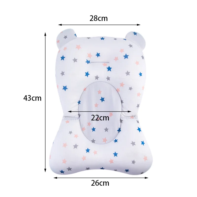 Baby Bathtubs Pad Non-Slip Home Bathroom Newborn Bath Tub Mat Support Star Crown Printed Bath Bed Infant Shower Pads Net