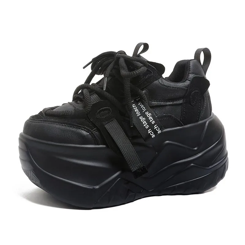 أحذية جلدية جديدة للنساء بأربطة أحذية نسائية فلكنيز ربيعية بمقدمة مستديرة متينة قابلة للتنفس أحذية رياضية كاجوال مكتنزة #4