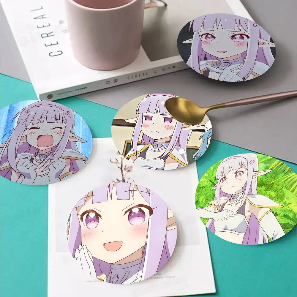 1pc Ellenoar Seiran Wooden Coaster Colour Printing Cup Mat Home Desk Decoration Gifts