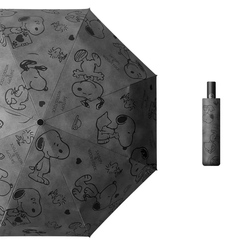 Snoopy Automatic Umbrella Anime Parasol Anti-UV Folding Wind Resistant Umbrella Cartoon Women Outdoor Sun Protection Umbrella