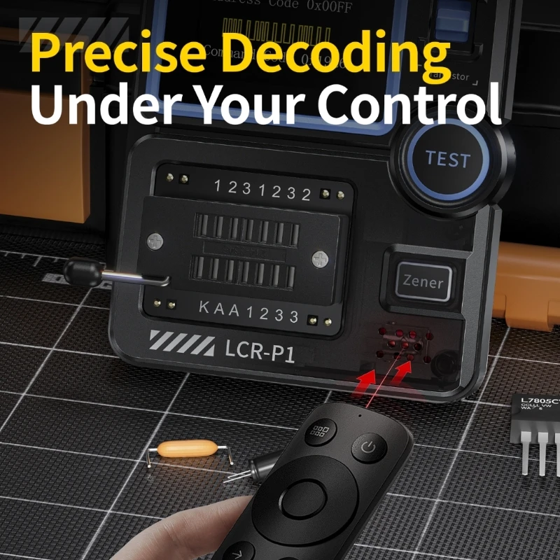 LCRP1 Transistor Tester Analyse With Intelligent AntiBurn Design And Data Export Functionality Replaceable Test Boards