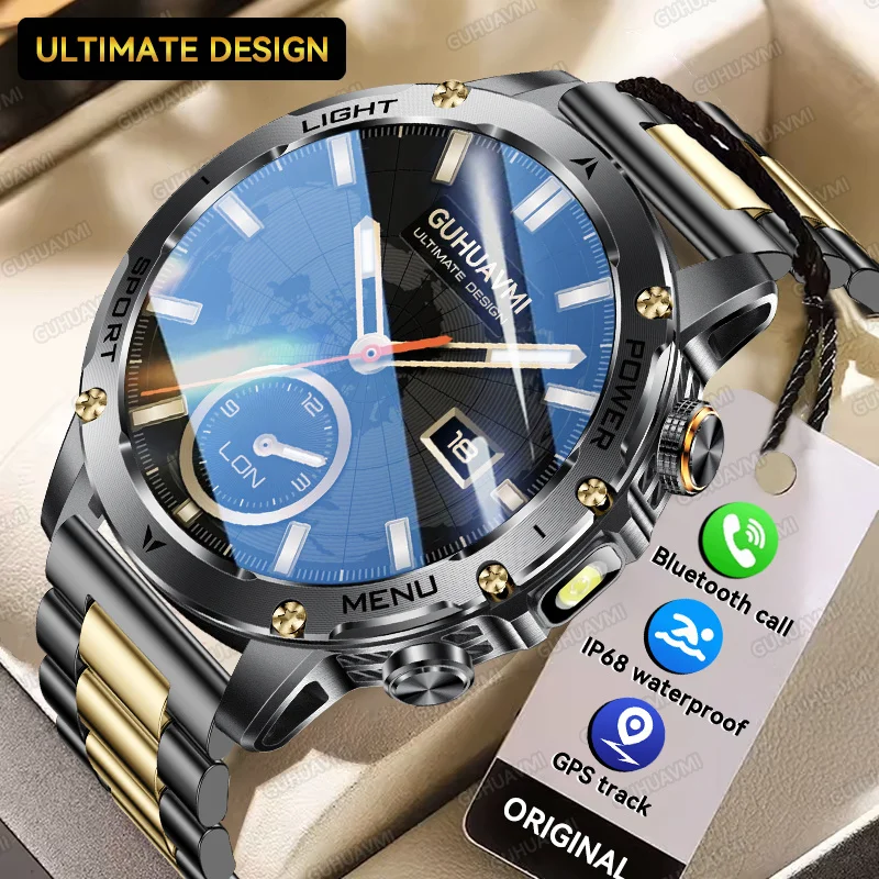 

ULTIMATE DESIGN High-end Business Smart Watch 1.7" AMOLED Sapphire Screen 1000mAh Battery Waterproof BT call GPS Smart Watch Man