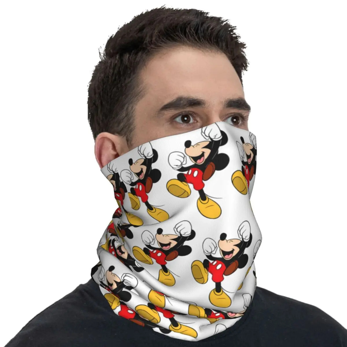 Balaclava para esportes ao ar livre, feliz meckey mouse, máscara de ciclismo, capa de pescoço, máscara tática, diversão, equitação, pesca, cachecóis de proteção