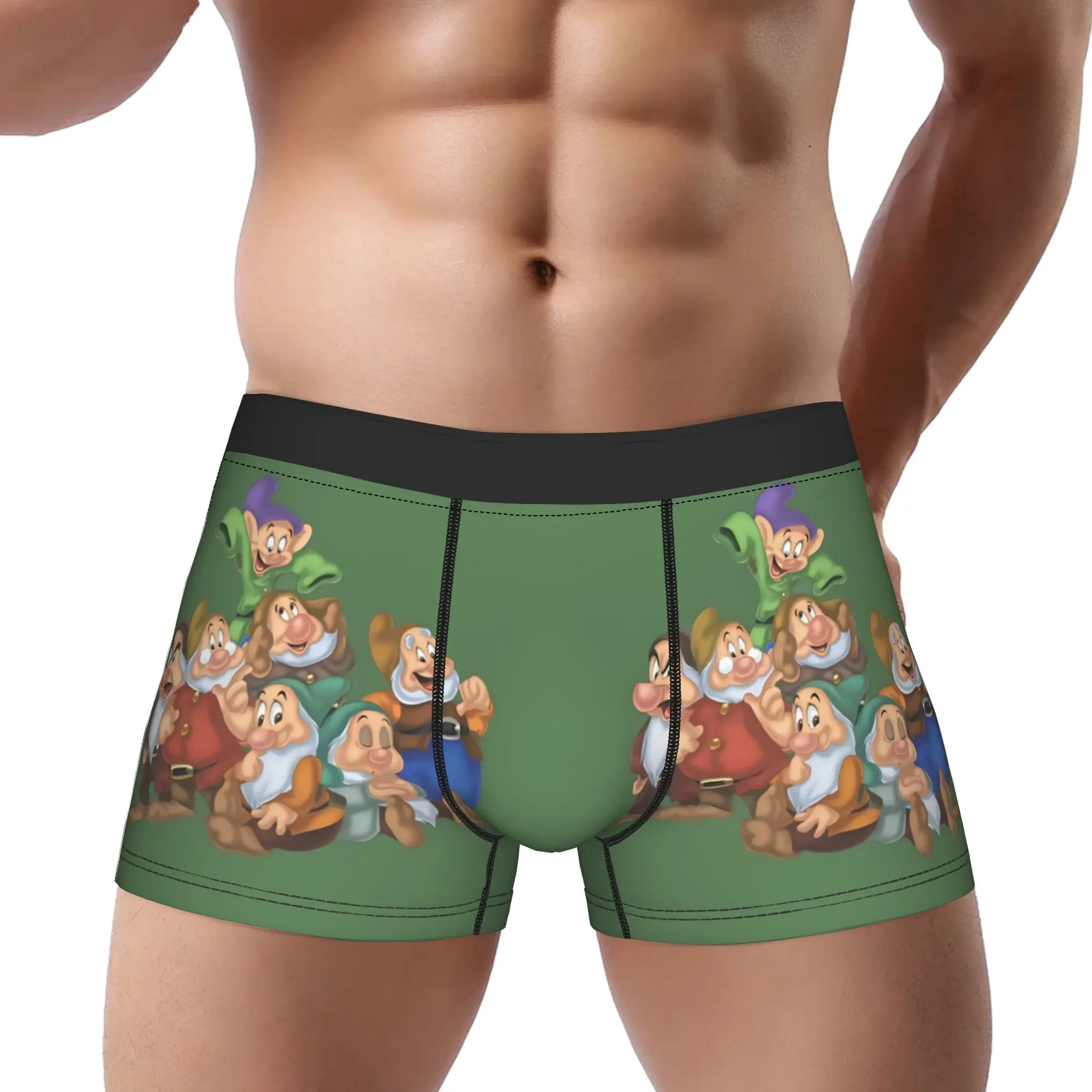 

1 шт. Трусы-шорты мужские Doc Grumpy Happy Sleepy Sneezy Snow White And Seven Dwarfs, дышащие, вентилируемые