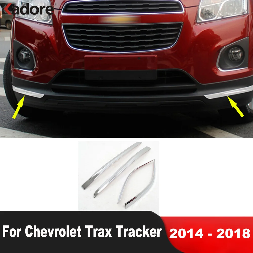 

Угловая накладка на передний и задний бампер для Chevrolet Chevy Trax Tracker 2014-2016 2017 2018, хромированные автомобильные защитные полоски, аксессуары