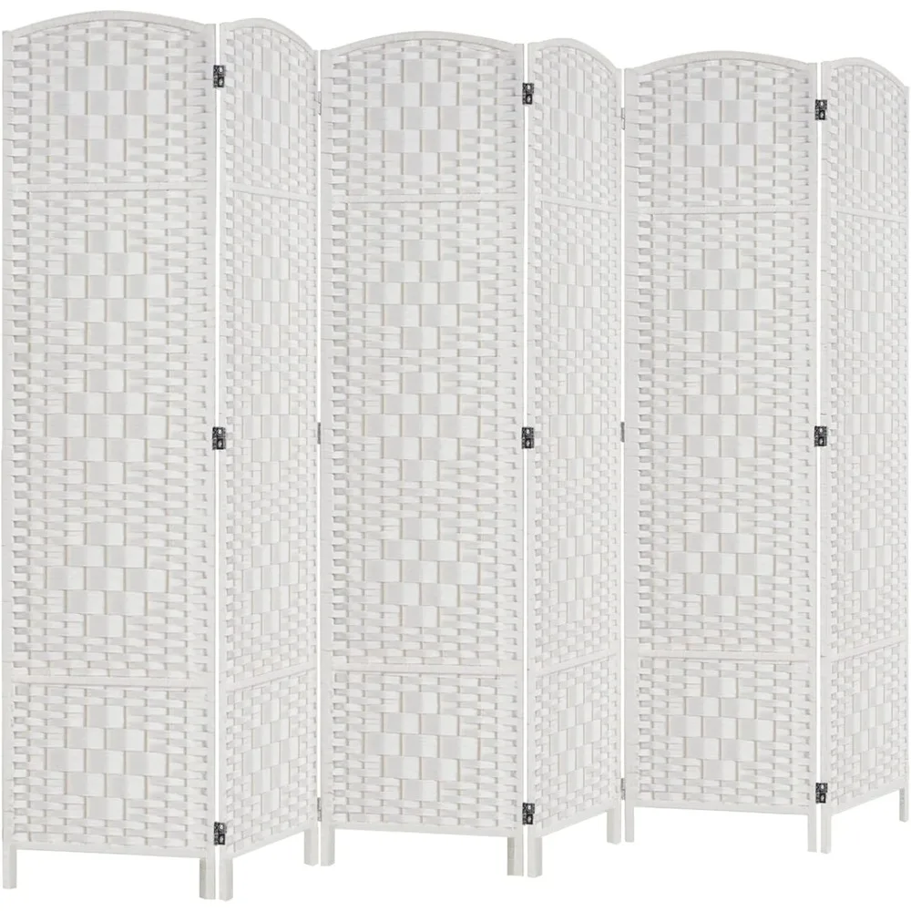

Room Divider, 6 ft Tall Room Dividers and Folding Privacy Screens, 16in Privacy Screen 6 Panel White Space Temporary Wall Folda