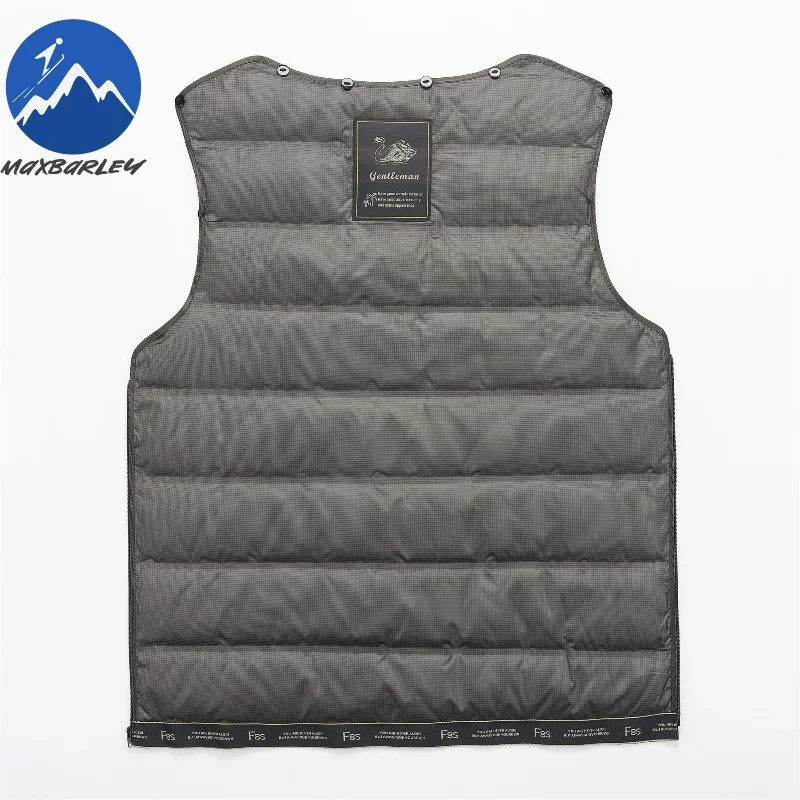 Maxbarley الفاخرة الرجال أسفل سترة رشاقته 90% الأبيض بطة أسفل مكتب المعاطف الدافئة الأعمال عادية مقاومة البرد الشتاء معطف الصوف