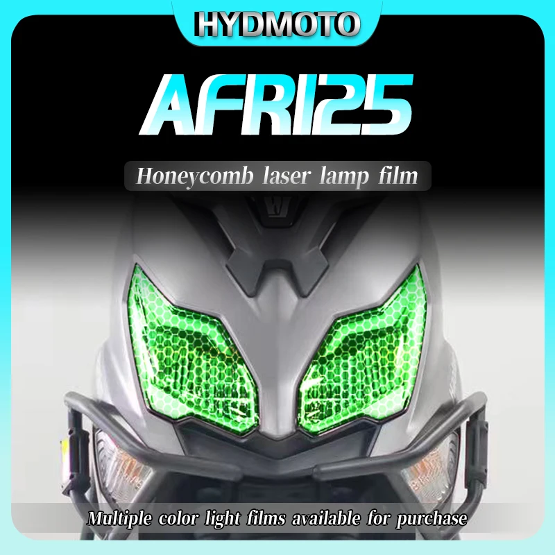 For HAOJUE AFR125 honeycomb laser light film headlight film smoked black tail light protective transparent film accesorios moto