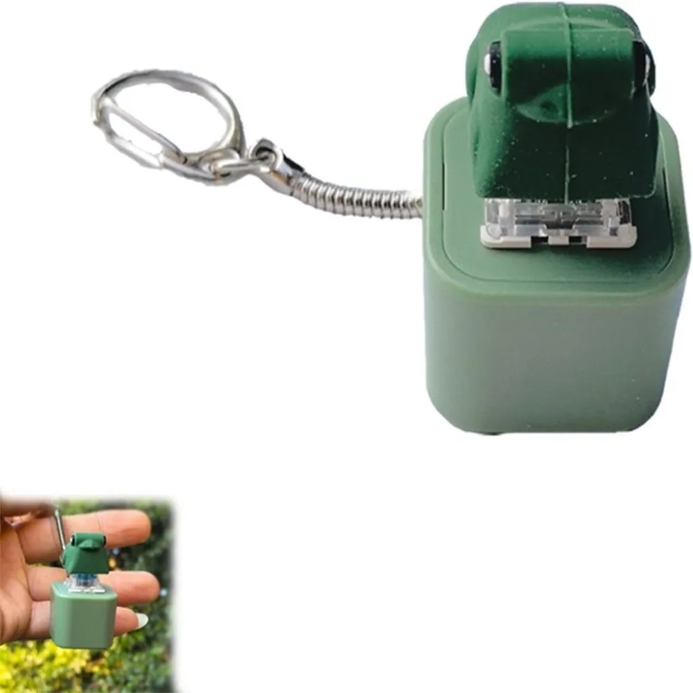 Rechargeable Croaking Frog Keychain Key Button Stress-Relieving Clicky Keyboard Frog Croaking Fidget with Colorful Lights