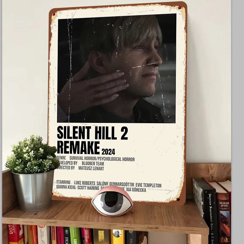 Silent Hill 2 Remake 2024 Game Poster Metal Wall Art Survival Horror Decor for Gamers