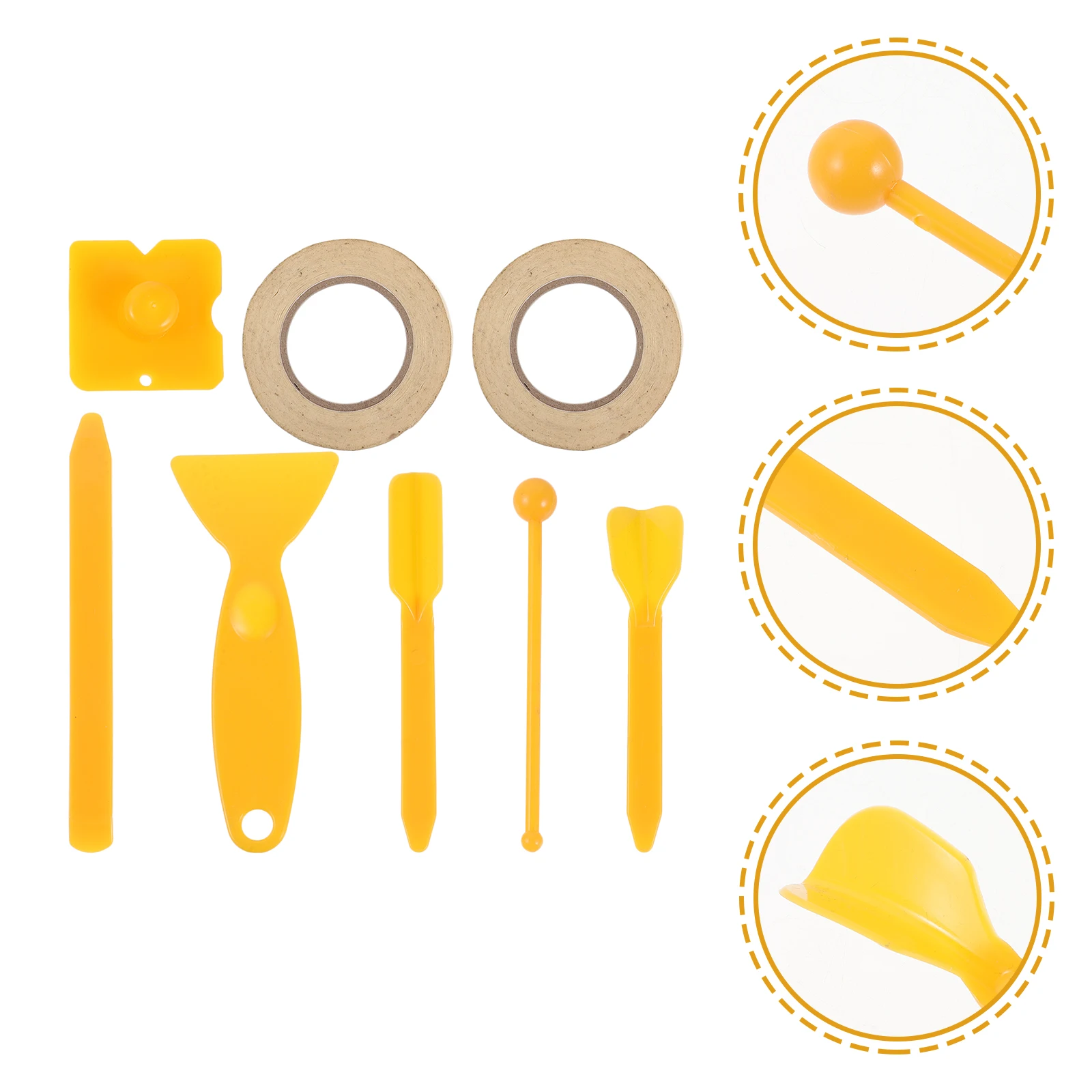 1 مجموعة أدوات السد التشطيب عدة البلاستيك السد مكشطة الشريط ل بلاط الجص الفجوات ختم الطابق الحمام المطبخ استخدام #3