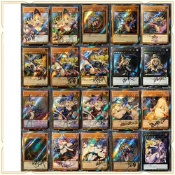 Anime Yu-Gi-Oh DIY ACG konkurs wymień podpisane karty kolekcjonerskie chłopiec gry zabawki świąteczne prezenty urodzinowe czarny magik dziewczyna