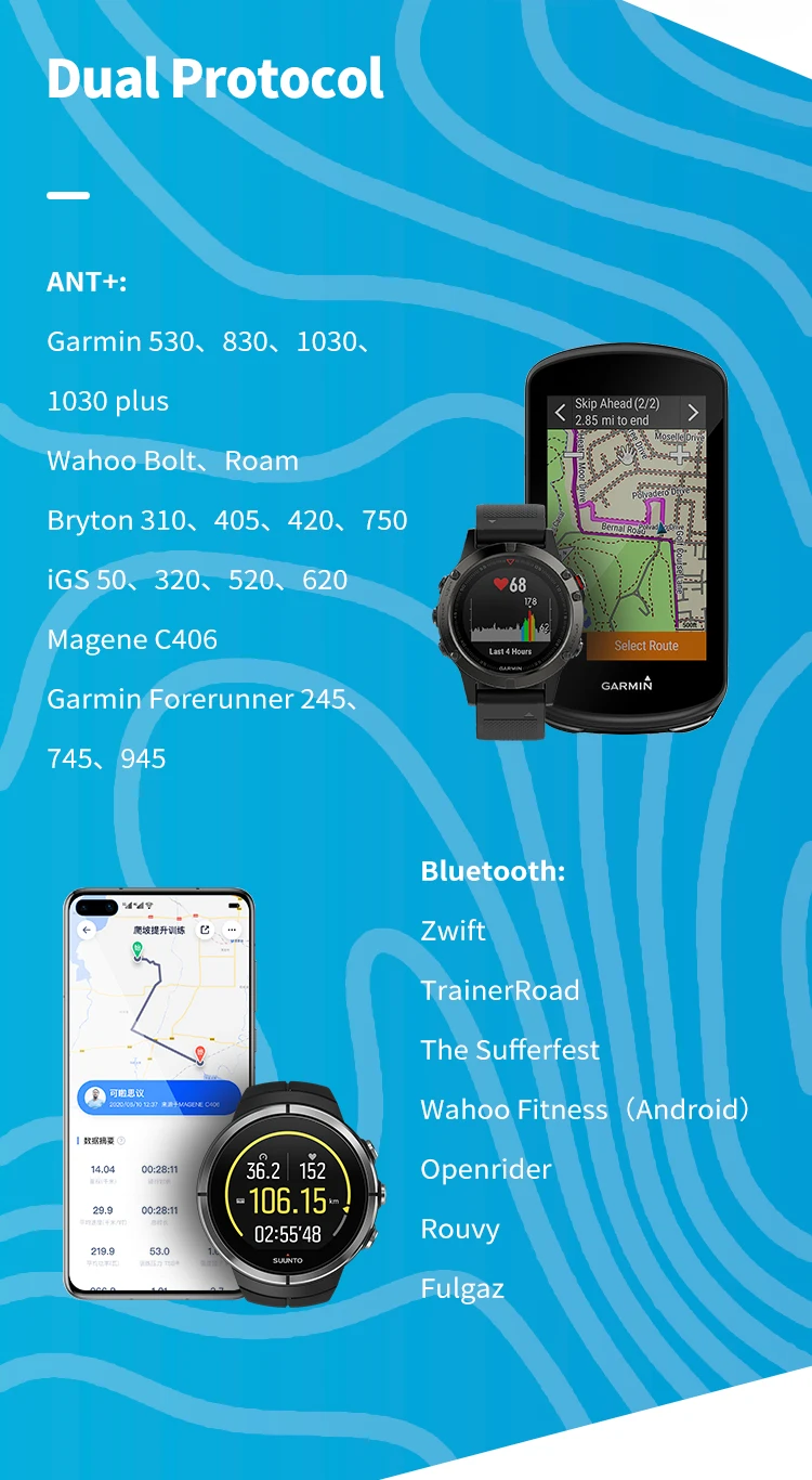 GEOID CS600 Geschwindigkeit Trittfrequenzsensor IPX66 für Radfahren Drahtloser Fahrradcomputer Für GARMIN Bryton Wahoo Rennrad MTB kompatibel – Detail 3